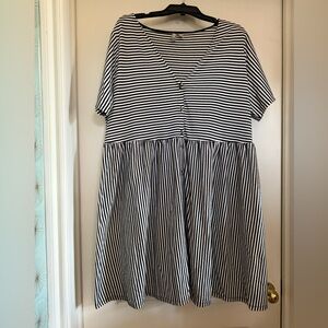 ASOS Black and White Striped Dress